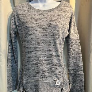 Athleta Heathered Gray Crew Neck Sweater
